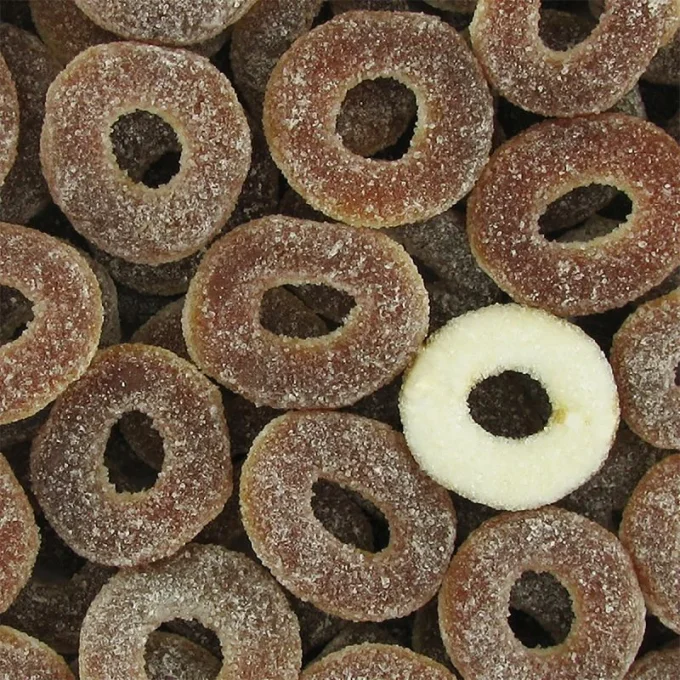 anneaux sucrés cola (les 100g)dlc: 18/06/27 lot: L-5253